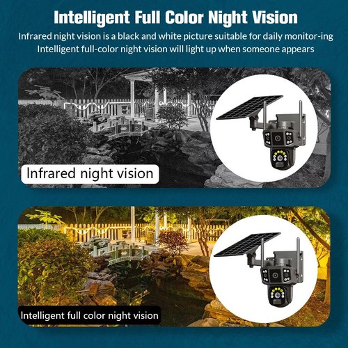 9MP Wireless Solar Camera WIFI Security Outdoor Battery PTZ CCTV Home House V380 - Picture 13 of 17