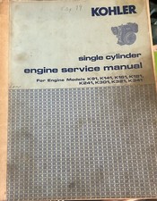 Kohler Single Cylinder Engine Service Manual K91 K141 K161 K181 K241 K301 K321