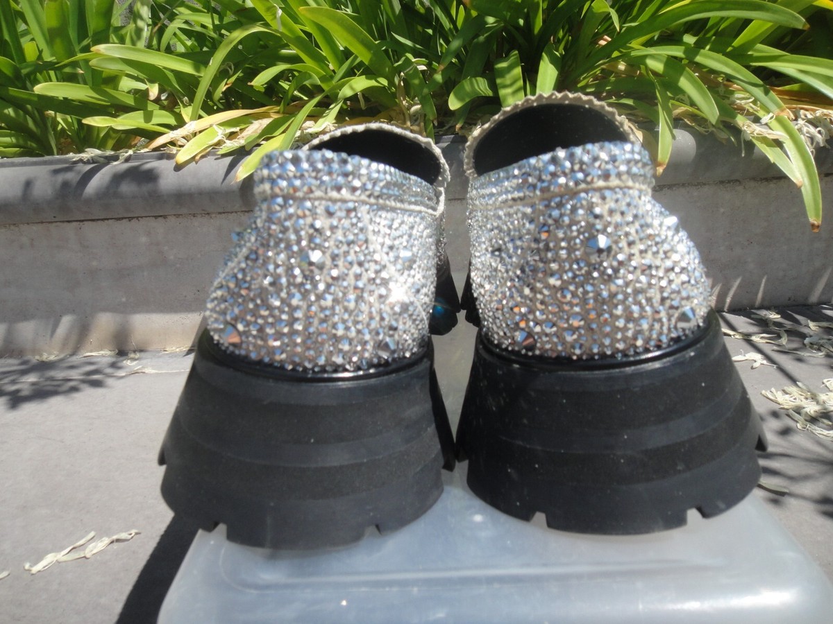 Alexander McQueen WANDER Crystal Studded Lug Loafer