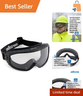 Odyssey II Firefighting Safety Goggles - WRAPAROUND Design & Non-Vented Comfort