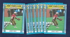 LOT OF EIGHT 1987 TOPPS #2 JERRY RICE 1000 YARD CLUB RAZOR SHARP 1.49 SHIP