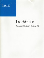 Lotus 1-2-3 Spreadsheet for DOS Release 2.3 - Docs Only 700 pages / 7 Docs 