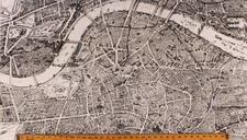 Cotton Historic Map of London Maps Cotton Fabric Print by the Yard D380.38