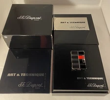 S. T. DuPont Lighter Art & Technique Ligne 2 Red #68/2000 Line 2 New!