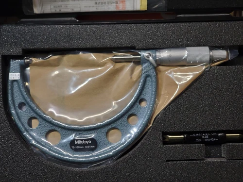 Mitutoyo Screw Thread Pitch Diameter Micrometer 75-100mm / 0.01mm 3.5-5mm 8-5TPI