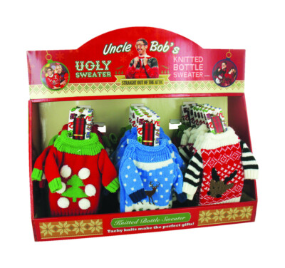 Ugly Wine Bottle Knitted Christmas Sweater Pack Of 24