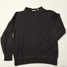 G H Bass Mens Size Large Pullover Sweatshirt Gray Long Sleeve Cotton Blend