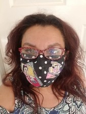 FACE MASK BETTY BOOP PATCHWORK reusable washable material. MADE IN USA