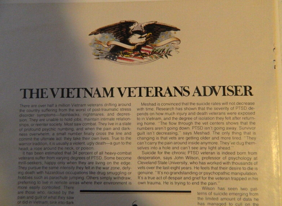 1985 The Vietnam Veterans Adviser from Penthouse Magazine. Miss Carmen