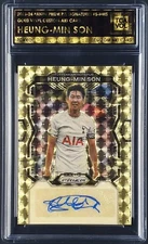 [CUSTOM ART CARD] 2023-24 Panini Prizm P/L Signatures Heung-Min Son Gold Vinyl