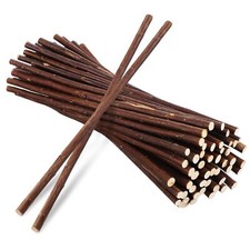 50pcs Wood Log Sticks 12 Inch Long Wooden Sticks 0.2 Inch Diameter Birch Wood...