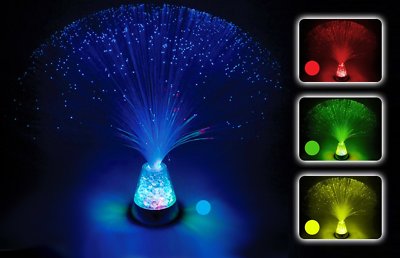 Glasfaserlampe Sortiment von 5 Typen, Schlafzimmer oder Tischdekoration, Stimmungslicht
