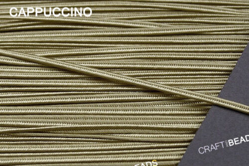 Corda intrecciata in viscosa originale 3 mm perline cucito trapuntata taglio - Foto 8 di 46