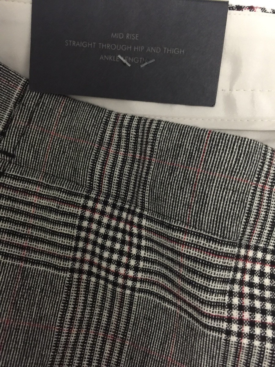 Pantalon à Carreaux Banana Republic Femme Taille 10 - Laine, Doublé, Longueur Cheville, Pour Le Bureau