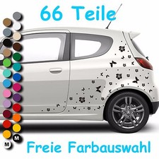 Aufkleber Blumen Schmetterling Hibiskus Dekor Autodekor Auto Sticker Set