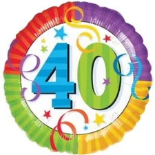 40th Happy Birthday Large Party Celebrate Foil Helium Balloon Decoration #111508