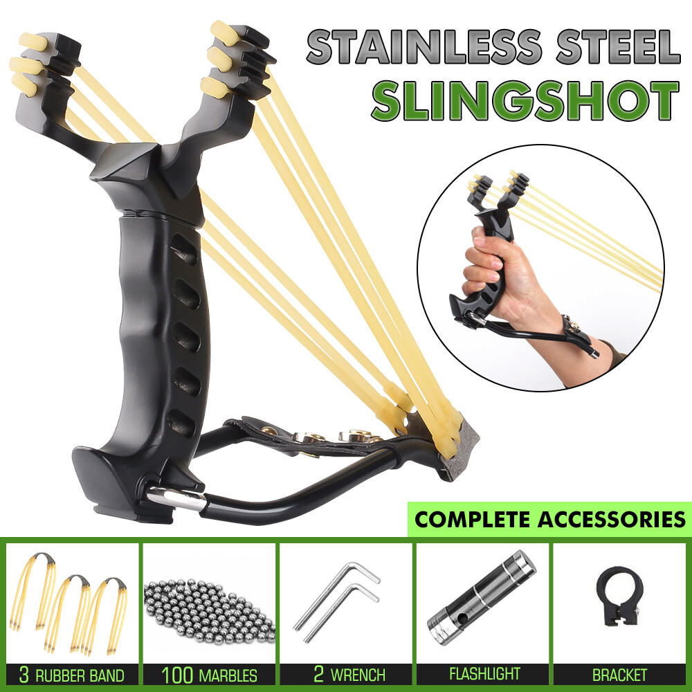 Pro Slingshot High Velocity Powerful Laser Catapult Hunting Sling
