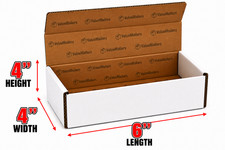 150 Mixed Size White Corrugated Mailer Shipping Boxes 6x4x4 7x3x2 8x3x2 50 Each