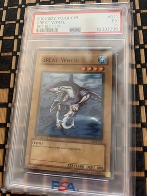 Yugioh Great White SDY-011 1st Edition PSA 5 EX