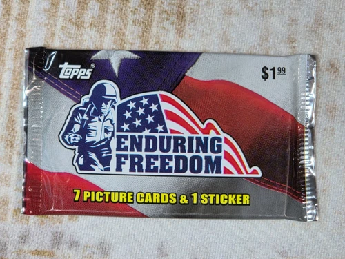 2001 Topps Enduring Freedom Sealed Unopened Pack Possible Osama Bin Laden Card