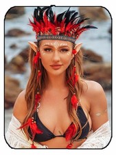 Indian Feather Headdress Headbands Native American Costume Hairband Bohemian ...