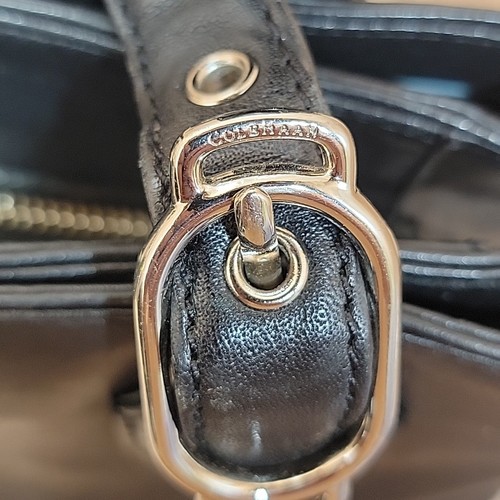 Alexa Model Designer COLE HAAN Black Leather Purse Shoulder Satchel Bag - Picture 11 of 20