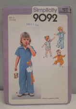 1978 VTG Simplicity 9092  Adorable Jumpsuit Long  Short  Size 2 Toddler UC FF