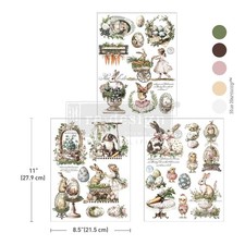 Garden Whimsy  Middy D cor Rub On Transfer  Redesign with Prima