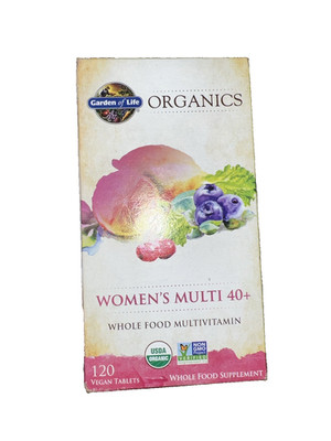 Garden of Life Organics Women's Multi 40+ 120 Tablets Vegan Exp 12/2026