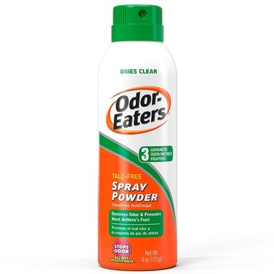 Odor-Eaters Foot Spray Powder 4 Oz 4 Ounce (Pack of 1), Clear