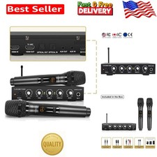 Wireless Microphone Karaoke Mixer with 2 Mics and HD Audio - Enjoy Karaoke An...
