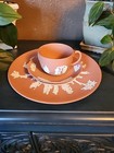 Wedgwood Terra Cotta Jasperware Teacup, Saucer And Plate EUC Stamped 1957 — photo 4