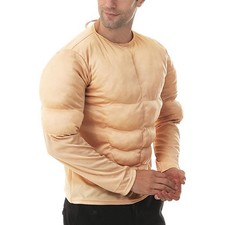 Muscle Shirt Costume 3D Muscle Padding for Carnivals Stage Performance Party