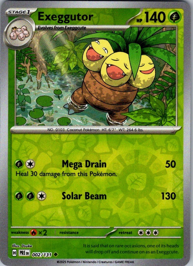Exeggutor 2/131 Pokémon TCG Prismatic Evolutions Reverse Holo -NM/M