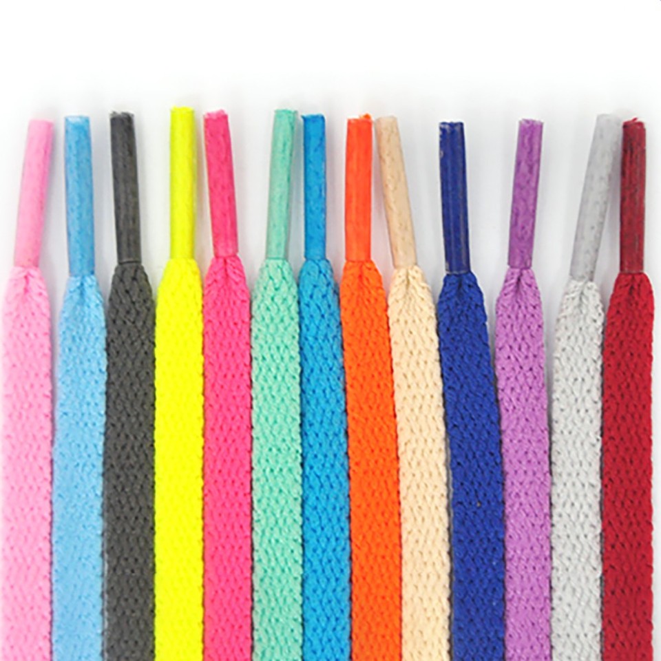 Cordones Planos para Zapatos 90cm-150cm para Niños Entrenadores Botas Zapatos 6mm Ancho 24 Colores