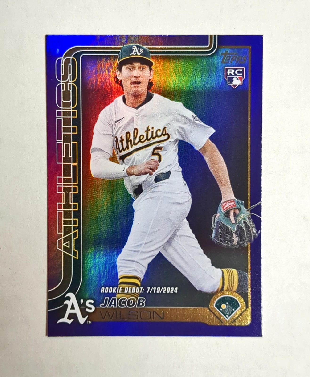 2025 Topps Update Jacob Wilson RC Purple /250 Rainbow Foil SP #US180 Rookie