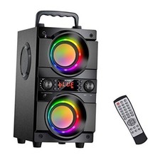 60W 80W Peak Portable Bluetooth Speaker with Double Subwoofer Heavy Bass,