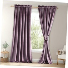 Velvet Curtains 96 inch Length Thermal 52"W x 96"L Pack of 2 Lavender