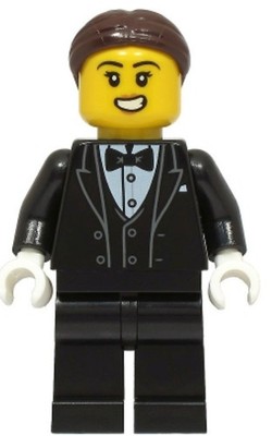 LEGO Minifigur Kellner idea174 aus 21344 Orient Express Personenzug Neu