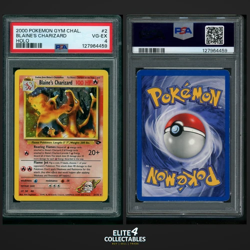 Blaine's Charizard 2/132 Holo - PSA 4 (Gym Challenge)