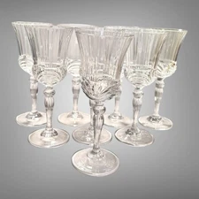 Set of 8 Royal Crystal Rock RCR Italy Aurea Water Goblets 7 7/8"