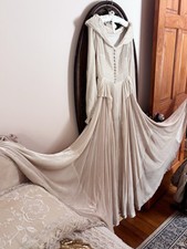 Vintage 1940s Pearl Blush Ivory Princess Wedding Gown