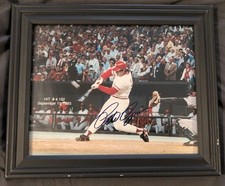 1985 8x10 Autographed Pete Rose Hit King #4,192 (Listing #431)