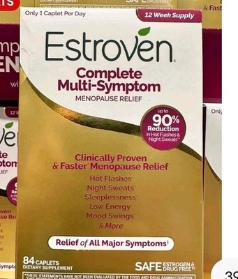 Estroven Complete Multi-Symptom Menopause Relief, 84 Caplets Expiration 01/2028