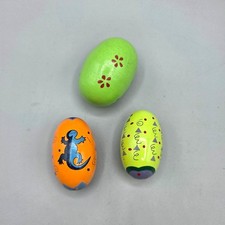 Wood Percussion Egg Shakers Mini Maracas Music Therapy Bundle of 3