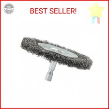 Forney 72735 Wire Wheel Brush, Coarse Crimped with 1/4-Inch Hex Shank, 3-Inch-by