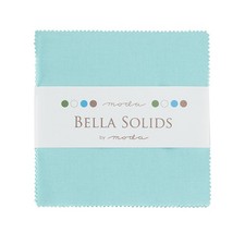 Bella Solids 5" Square Pack in Egg Blue by Moda