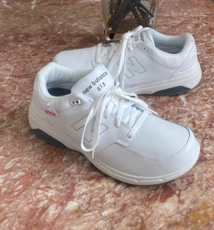 SAOLA New Balance 813 Scarpe da Passeggio Uomo in Pelle Bianca Sneakers Taglia 11 5W (Nuove) $195