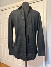 Dolce & Gabbana GOLD Men’s Black Shirt Italy Vintage 2000s DG Cuffs 27” 
