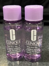  2x Clinique Take The Day Off MAKEUP REMOVER Lids, Lashes  Lips 1.7oz/50ml ea